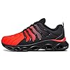 LARNMERN Safety Trainers Steel Toe Cap Trainers Men Cushioning Safety Shoes Comfortable Fashion Lightweight Breathable Work Shoes (Red Black MN,8UK) #2