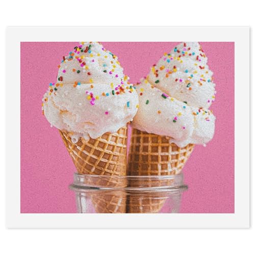 Kit de pintura por números de helados RTBKLYQ para adultos principiantes
