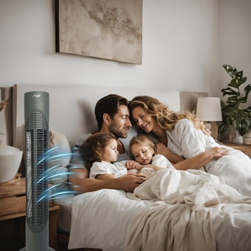 Ventilador de Torre portátil 3 Níveis de Velocidade, 127V, silencioso,55W,60Hz,Velocidades: 3 ajustá