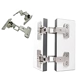 2 Pcs 270 Degree Cabinet Hinges Close Cabinet Hinges for Cabinet Organizer Folding Door Corners (Full Cover 5/8)