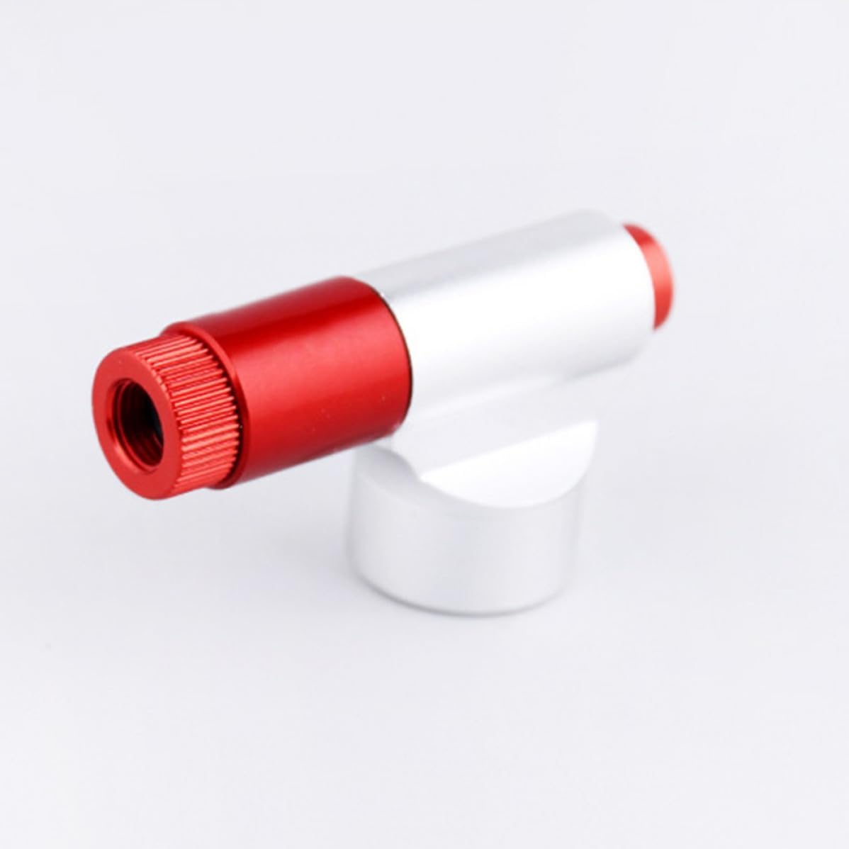 Portable Motorbike Tyre Pump and One-Click Inflatable Button with CNC Processing Gas Cylinder Interface Aluminum Alloy Mini Co2 Tire Inflator for Bicycle and Basketball Inflatable