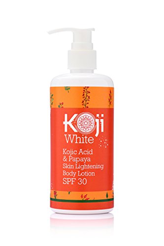Kojic Acid & Papaya Skin Lightening Body Lotion SPF 30 - For Sunscreen & Sun Protection - Even Skin Tone And Deep Nourishment –Dark Spot Elimination, 10 Ounce Bottle