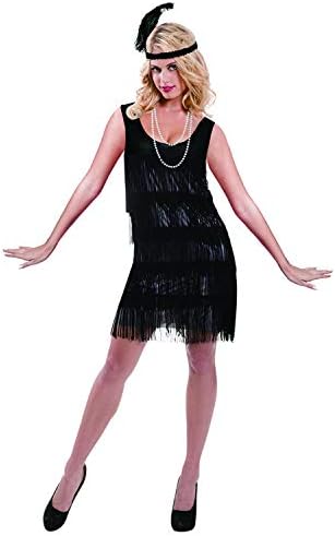 Leadtex Women's 1920s Fringed Flapper Costume with Feather Headband,Beaded Necklace