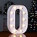 Foaky LED Letter Lights Sign 26 Alphabet Light Up Letters Sign for Night Light Wedding Birthday Party Battery Powered Christmas Lamp Home Bar Decoration (O)