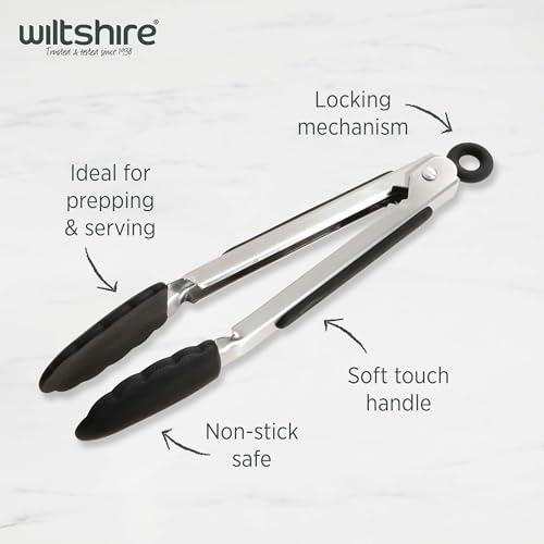 Wiltshire Mini Silicone Kitchen Tongs 18cm, Cooking & Serving Tongs - Image 2