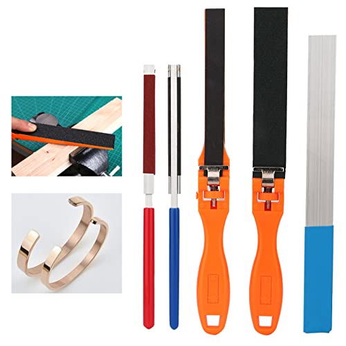 Manueller Schleifpapierstab, Jadpes 5 stücke Manuelle Schleifpapier Stick Halbkreis Schleifpapier Roll Bar Schmuck Polierwerkzeug zum Schleifen Polieren