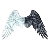 Alas de ángel de Halloween para niños y adultos, ajustable, para fiestas de Navidad, disfraz de ángel, alas no tejidas, unisex, con banda elástica