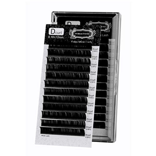 Preisvergleich Produktbild Wimpernverlängerunugen Fake Mink Lash / Individuelle Wimpernverlängerungs Zubehör Salonverwendung / D Curl Dicke 0.07-0.20mm und Länge von 8-15mm MIX (0.10mm, 15mm)