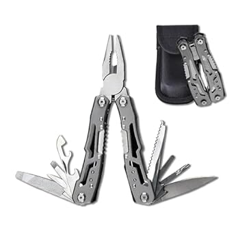 Foto di LEVADA PLUS Multitool 14 in 1 in Acciaio Inossidabile con Pinza, Coltello, Cacciavite, Sega e Apribottiglie – Strumento Compatto e Robusto per Campeggio, Escursioni, Sopravvivenza e Uso Quotidiano