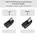 Oxsubor USB 3.0 Adapter 90 Degree Male to Female Coupler Connector Plug Left Angle and Right Angle