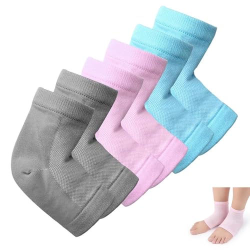 3 Pairs Moisturising Socks,Gel Heel Sock,Foot Toe Open-Socks,Cotton-Sock for Women,Relieve Pain Comfortable Soft Vented Moisturizing Sockssoft Suitable for Male and Female Day Night Care Skin Dry