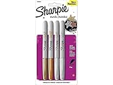 Sharpie - Fine Point Metallic Permanent Markers - Silver/Gold/Bronze (1-Pack of 4)