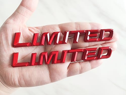 Image of 2X Metal Chrome Plated Decal Suitable for Fender Trunk (red)