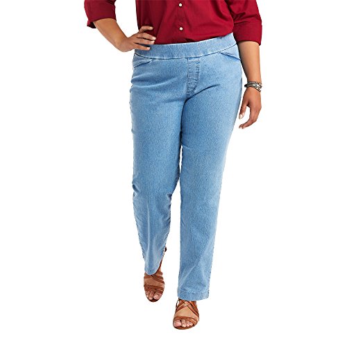Chic Classic Collection Women's Plus-Size Easy-Fit Elastic-Waist Pull-On Pant