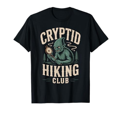 Cryptid Hiking Club Legendary Creature Cryptozoology Hiker T-Shirt