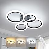 Installation facile: Le Luminaire de plafond LED dimmable en aluminium est livré assemblé, il suffit de connecter le câble et de visser le Luminaire au plafond, facile à installer sans outils ou personnel supplémentaire