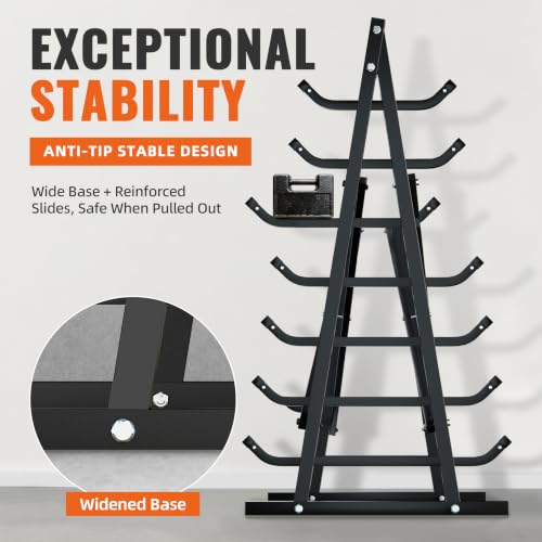 Aparecium 7-Tier Horizontal Storage Rack, Heavy-Duty Freestanding Steel Horizontal Bar Storage Cantilever Rack, Standing Lumber Horizontal Storage Rack, Metal Arms Pallet Racking Up to 5000 Lbs by Aparecium - Used condition - Image 6