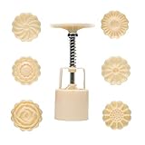 Dadam Cookie Press Mid-Autumn Festival Hand-Pressure Moon Cake Mould with 6 Pcs Mode Pattern for 1...