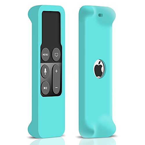 Antidérapant Étui de Protection en Silicone pour Télécommande Apple TV 4K/Gen 4 Siri Remote Case Housse Coque de Protection pour l'Apple TV 4ème et 5ème Génération Télécommande (Turquoise)
