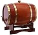 WaiMin Dispensador de barril de whisky de 5 litros de madera de roble para mesa de servir acento en el hogar, almacenamiento de licores, whisky (marrón) (color: chocolate)