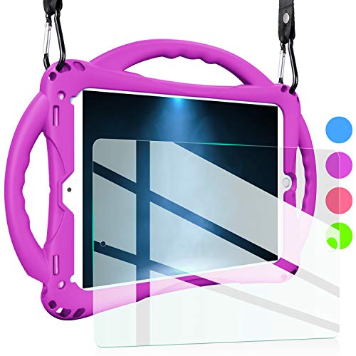 TopEsct Kids Case for iPad 9.7 2018/2017, Shockproof Silicone Handle Stand Case Cover&