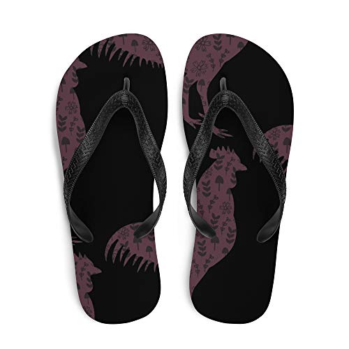 Rooster Bird Farm Animal (360) Flip-Flops
