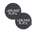  2er Set Stuhlkissen Lieblingsplatz Avaro von Magma - ca. 35 cm rund - in Verschiedene Farben - Filzimitat - waschbar, Farbe:Magma_anthrazit_007
