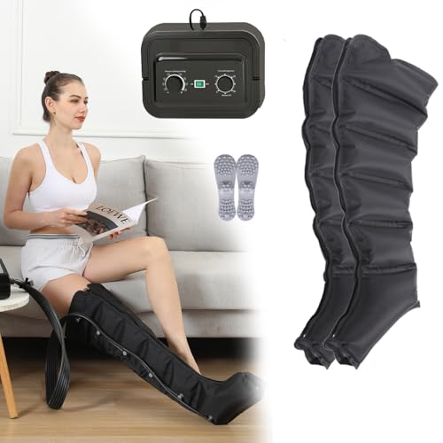 Botas Presoterapia Piernas, Equipo De Presoterapia De Cuerpo Completo, 6 Cavidades Presoterapia Para Casa Masajeador De Pies Y Piernas, Fácil Uso