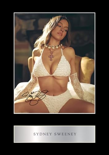 Pre Printed Signature Signed Sydney Sweeney Photo Display #3 Printed