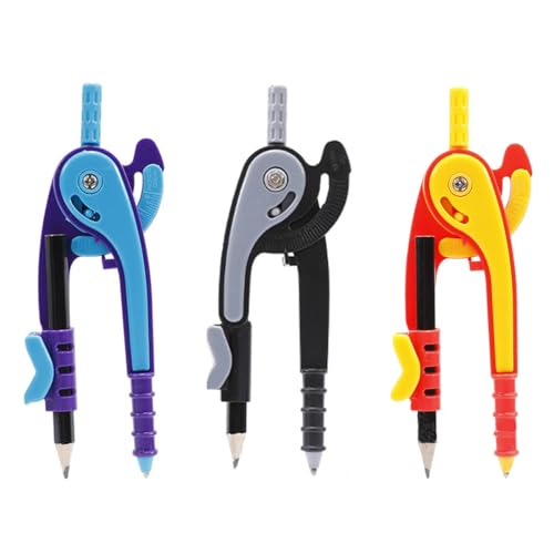 SURALIN 3PCS Ergonomischer Lernzirkel mit Sicherheitsspitze für Mathe und...