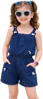 NJX, EMD Girls Denim Summer Co-Ord Set | Stylish Top & Denim Shorts Outfit for Kids | Soft Breathable Fabric, Comfortable ... Price In India