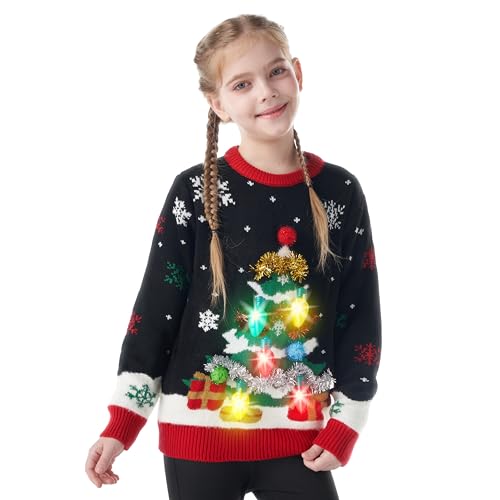 Giggling Getup Hässlicher Weihnachtspullover für Kinder,...