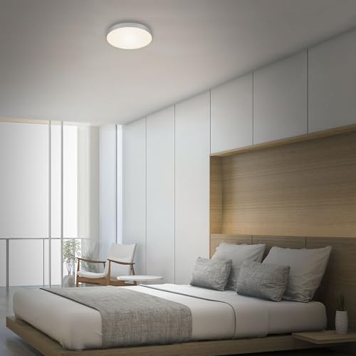 Plafonnier LED sans cadre Briloner Ø212 mm argenté blanc chaud