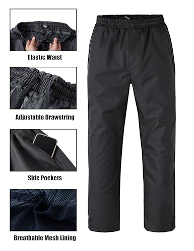 Ubon Rain Pants for Women Waterproof - Packable Hiking Pants Outdoor Rain Over Pants, Golf Rain Pants3