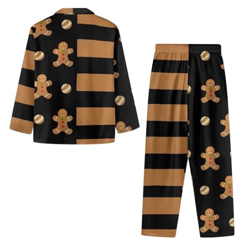 Modysero Comfy Soft Long Sleeve Button Down Family Christmas Pajama Sets Womens Mans Two Piece Matching Lounge Sets2