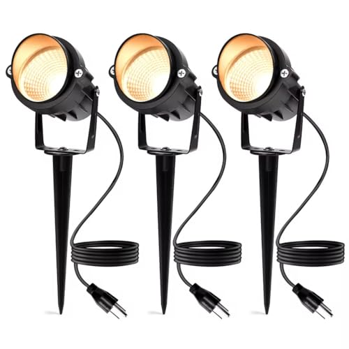 JIAQIYAN Outdoor Landscape Spotlights, 120V LED Spot Light Waterproof for Garden and Yard Up...