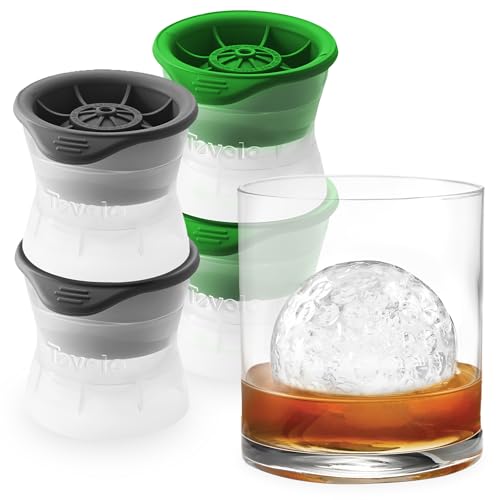 Image of Tovolo Sports Ice Mold Bundle Set of 4 Golf Ball and Tennis Ball Shapes Large Craft Ice Cubes for Whiskey Cocktails with Silicone Lids, Easy Fill Craft Ice Mold for Sports Fans