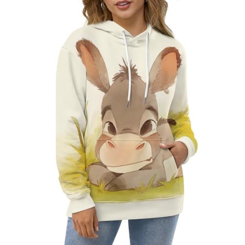 Sweat à capuche âne chaud et doux en taille S, résout le manque de confort