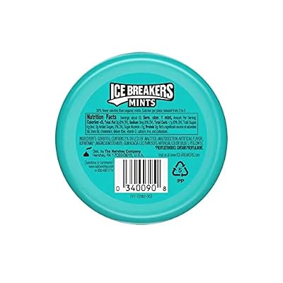 Ice Breakers Wintergreen Sugar Free Mints, 1.5-Ounce Pucks (2 Count)