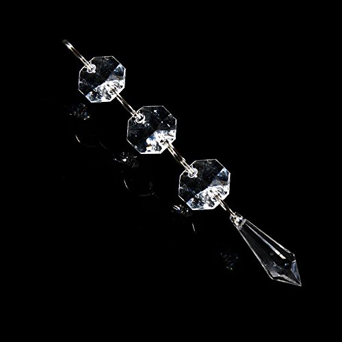 30Pcs Acrylic Clear Crystal Strands Gems Bead Curtain For Wedding Centerpieces Garland/Party/Christmas Decoration #TOP4