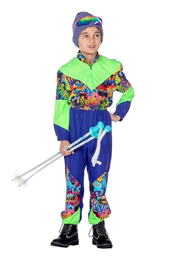 WILBERS & WILBERS - 3492 - Costume de ski rétro pour enfants avec impression des années 80, combinaison de ski sportive, combinaison de neige