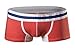 Croota Mens Underwear, Low-Rise Boxer Brief, Satin Accented Waistband, MH01M Dark Orange