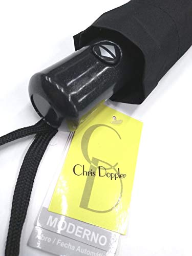 Guarda Chuva Chris Doppler Automático Abre Fecha 30 cm preto