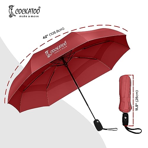 Image of Cockatoo Rain-Guard Automatic Umbrella With 8 Ribs, Material- Polyponee, Umbrella For Women & Men, With Auto Open-Close Button