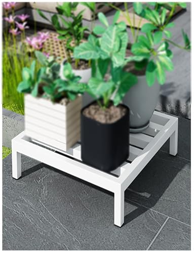 Estante de plataforma de acero inoxidable para almacenamiento elevado, ideal para aires acondicionados y refrigeradores en cocinas y tiendas