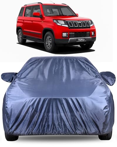 Image of Autofact Premium Car Cover for TUV 300 | All Weather Water-Resistant Full Body Car Cover | Light-Weight Triple-Stitched Outdoor Shield with UV Protection, Dustproof & Heat-Resistant