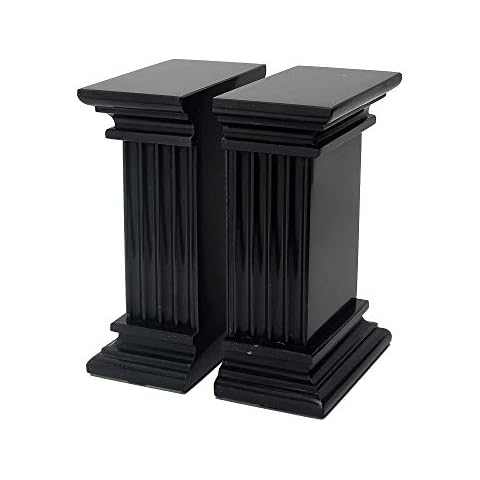 Modern Fluted Column Marble Bookends – Hand Carved, Polished Stone Bookends w/Non Slip Rubber Pads – Lightweight & Compact Decorative Bookends - Versatile, Luxury Book Organizer for Shelf & More Cover