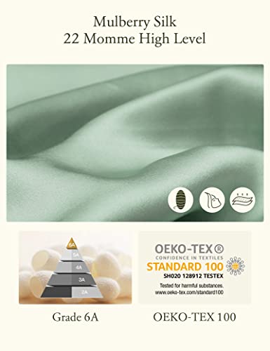 Lilysilk Silk Pajamas For Women Gold Piping 22 Momme Pure 100% Mulberry Silk Pajama Set For Ladies Washable Silk Sleepwear 2Pc Avocado Green Large #TOP4