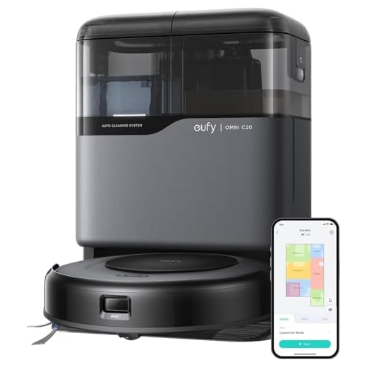 eufy Robot Vacuum Omni C20, Robot Vacuum and Mop Combo, Self Emptying, Auto Mop Washing and Auto Drying for Hands-Free Cleaning, 7000 Pa Powerful Suction (Renewed Acceptable)