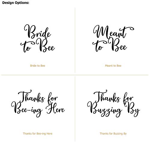 Bride to Bee Personalized Matches for Wedding Favors - Meant to Bee Custom Wedding Matches (Set of 50 Matchboxes) (Black Box) - Thumbnail 4